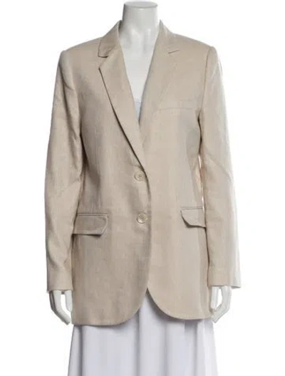 Pre-owned Michael Michael Kors Linen Blazer In Neutral