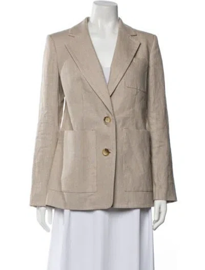 Pre-owned Michael Michael Kors Linen Blazer In Neutrals