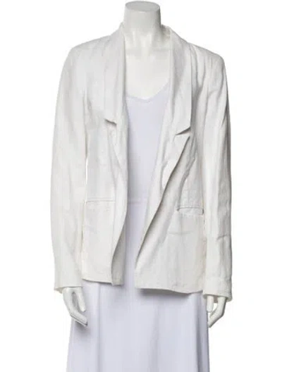 Pre-owned Michael Michael Kors Linen Blazer In White