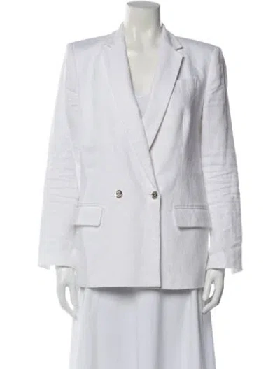 Pre-owned Michael Michael Kors Linen Blazer In White