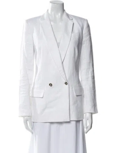 Pre-owned Michael Michael Kors Linen Blazer In White