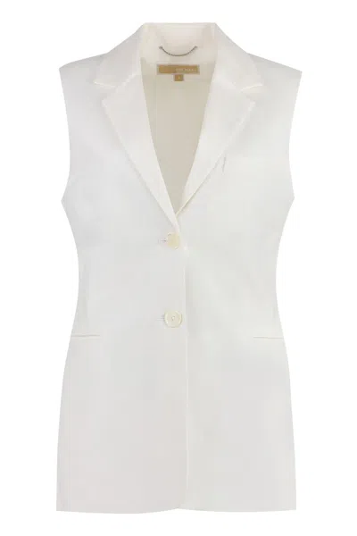 Michael Michael Kors Linen Blazer In White