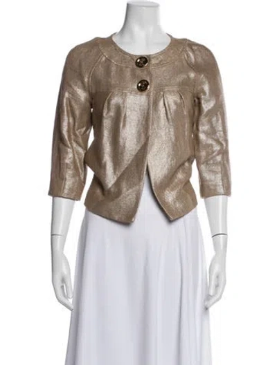 Pre-owned Michael Michael Kors Linen Jacket In Multicolor