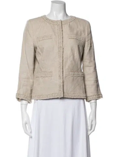 Pre-owned Michael Michael Kors Linen Jacket In Neutrals