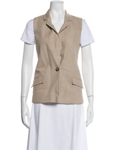 Pre-owned Michael Michael Kors Linen Vest In Neutral