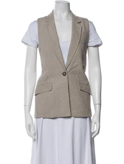 Pre-owned Michael Michael Kors Linen Vest In Neutrals