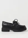Michael Michael Kors Lace-up Leather Loafers In Schwarz