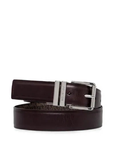 Michael Michael Kors Logo Buckle Belt In Brown