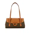 Michael Michael Kors Logo Buckle Handbag In Brown