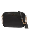 Michael Michael Kors Jet Set Large Textured Leather Crossbody Bag In Black
