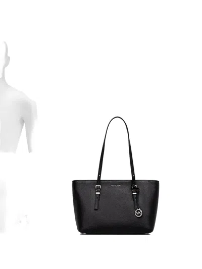 Michael Michael Kors Logo-charm Tote Bag In Black