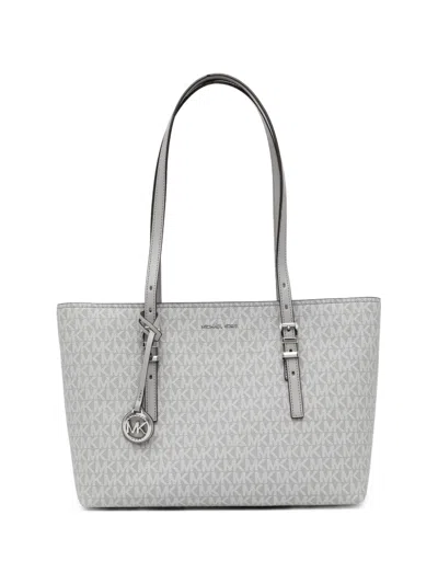 Michael Michael Kors Logo Charm Tote Bag In Gray