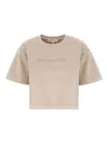 Michael Michael Kors Logo-debossed T-shirt In Neutral