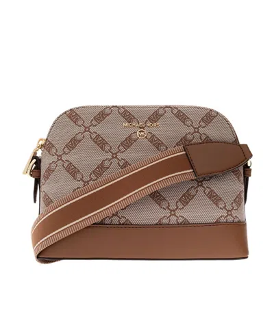 Michael Michael Kors Logo-embossed Crossbody Bag In Brown