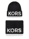 Michael Michael Kors Logo-embroidered Beanie In Black