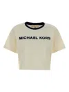 Michael Michael Kors Michael By Michael Kors Ivory Cotton T-shirt In Neutral