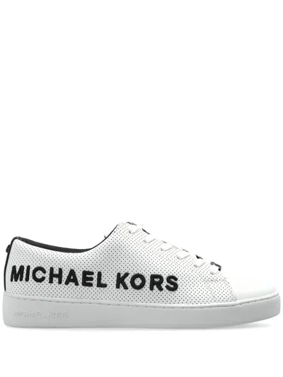 Michael Michael Kors Logo-embroidered Sneakers In White