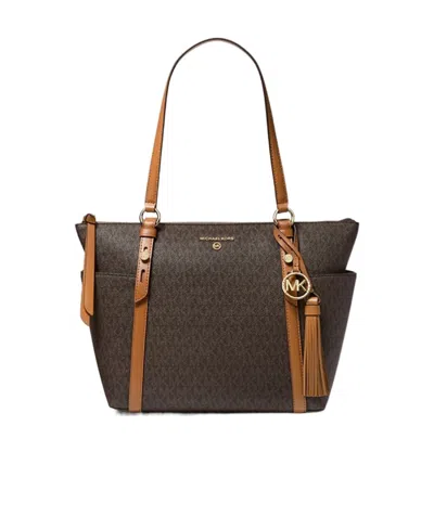 Michael Michael Kors Logo Handbag In Brown