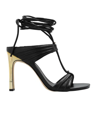 Michael Michael Kors Logo High-heeled Sandals In Black
