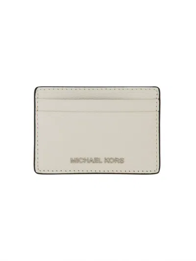 Michael Michael Kors Logo Lettering Card Case In White