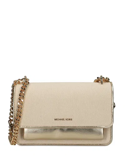 Michael Michael Kors Logo-lettering Cross Body Bag In Gold