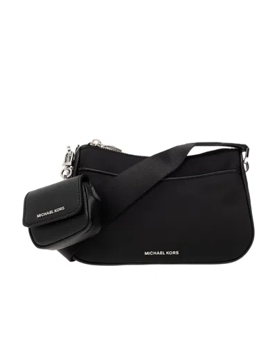 Michael Michael Kors Logo Lettering Crossbody Bag In Black