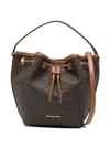 Michael Michael Kors Logo-lettering Satchel Bag In Brown