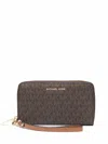 Michael Michael Kors Logo-monogram Purse In Braun