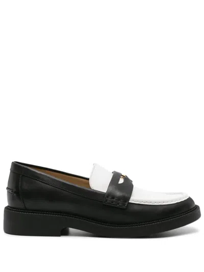 MICHAEL MICHAEL KORS LOGO-PENNY LEATHER LOAFERS