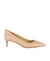 Michael Michael Kors Logo-plaque 50mm Leather Pumps In Nude