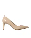 Michael Michael Kors Woman Pumps Beige Size 6 Textile Fibers In Nude