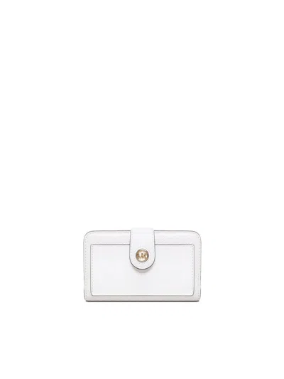 Michael Michael Kors Logo Plaque Bifold Wallet In Optic White