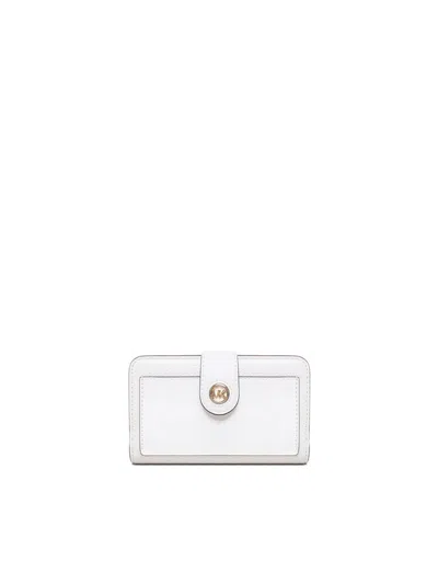 Michael Michael Kors Logo Plaque Bifold Wallet In White