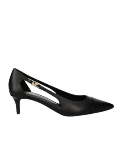 Michael Michael Kors Logo-plaque Cut-out Pumps In Schwarz