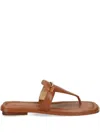 Michael Michael Kors Logo-plaque Flip-flops In Brown