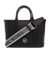 Michael Michael Kors Logo-plaque Leather Tote Bag In Black