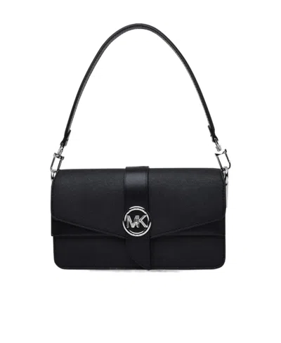 Michael Michael Kors Logo-plaque Leather Tote Bag In Black