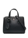 Michael Michael Kors Logo-plaque Leather Tote Bag In Schwarz