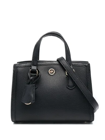 Michael Michael Kors Logo-plaque Leather Tote Bag In Schwarz