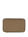 Michael Michael Kors Logo-plaque Leather Wallet In Brown