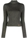 Michael Michael Kors Logo-plaque Lurex Jumper In 黑色