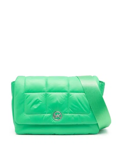 MICHAEL MICHAEL KORS LOGO-PLAQUE QUILTED CROSSBODY BAG