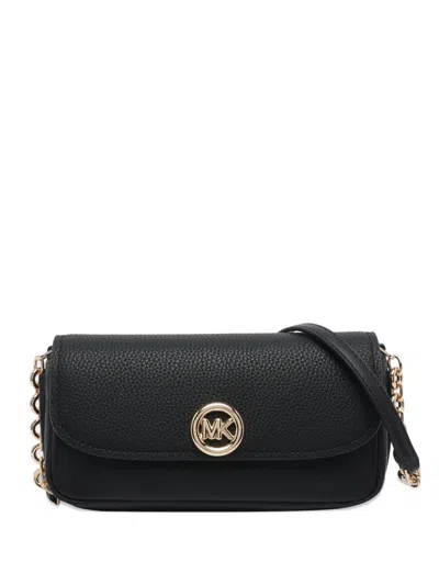 Michael Michael Kors Logo-plaque Shoulder Bag In Black