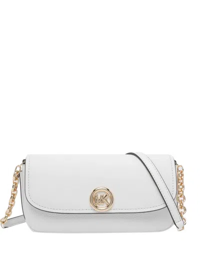 Michael Michael Kors Logo-plaque Shoulder Bag In White