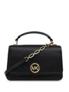 Michael Michael Kors Logo-plaque Leather Tote Bag In Black