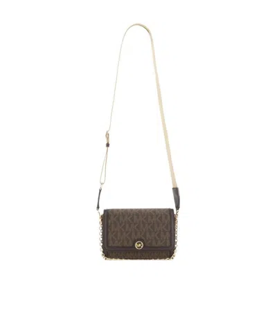 Michael Michael Kors Logo-print Canvas Shoulder Bag In Multicolor