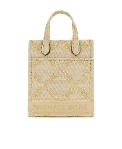 Michael Michael Kors Logo-print Canvas Tote Bag In Nude