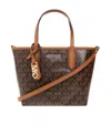 Michael Michael Kors Small Logo-print Canvas Tote Bag In Brown