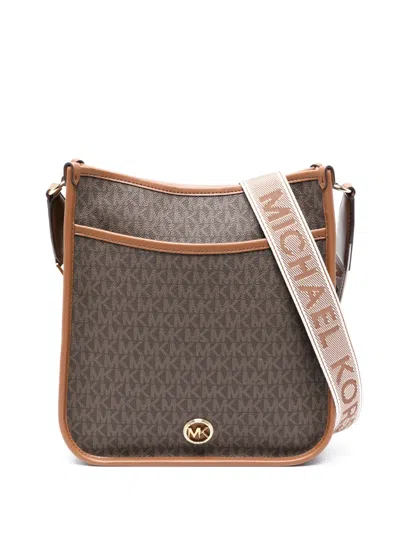 Michael Michael Kors Logo-print Cross Body Bag In Brown