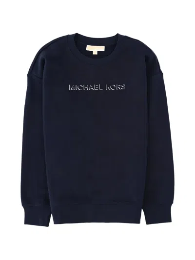 Michael Michael Kors Logo-print Sweater In Blue